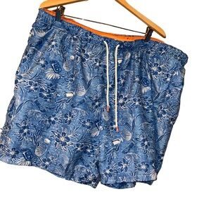 Men Tommy Bahama NAPLES TIKI LUAU blue swim trunks big & tall 3XL tall